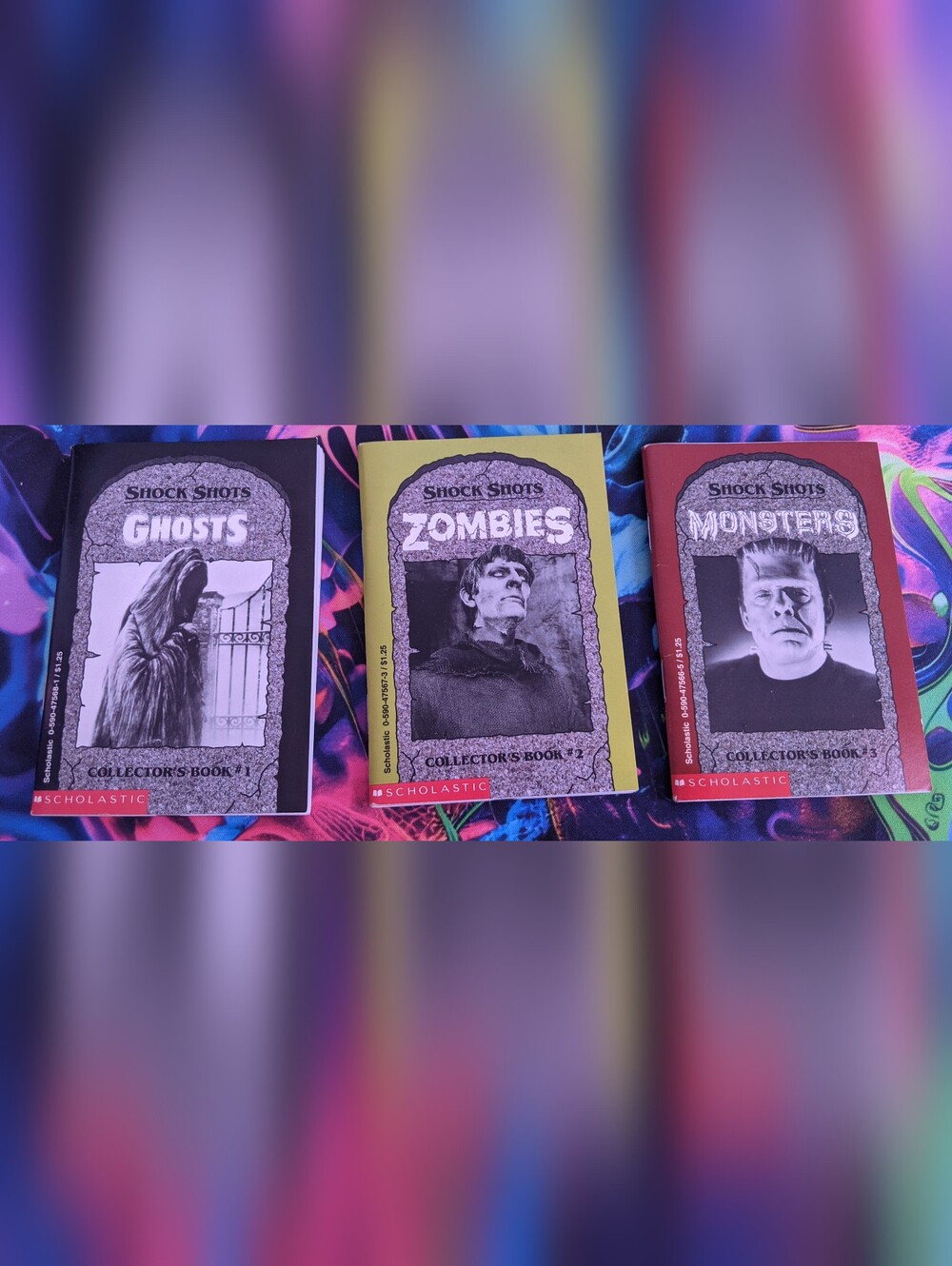 Vintage Scholastic books: Shock Shots Zombie, Ghosts, Monsters mini collectors b